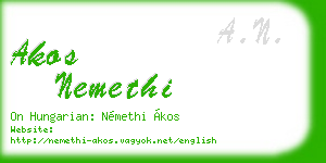 akos nemethi business card